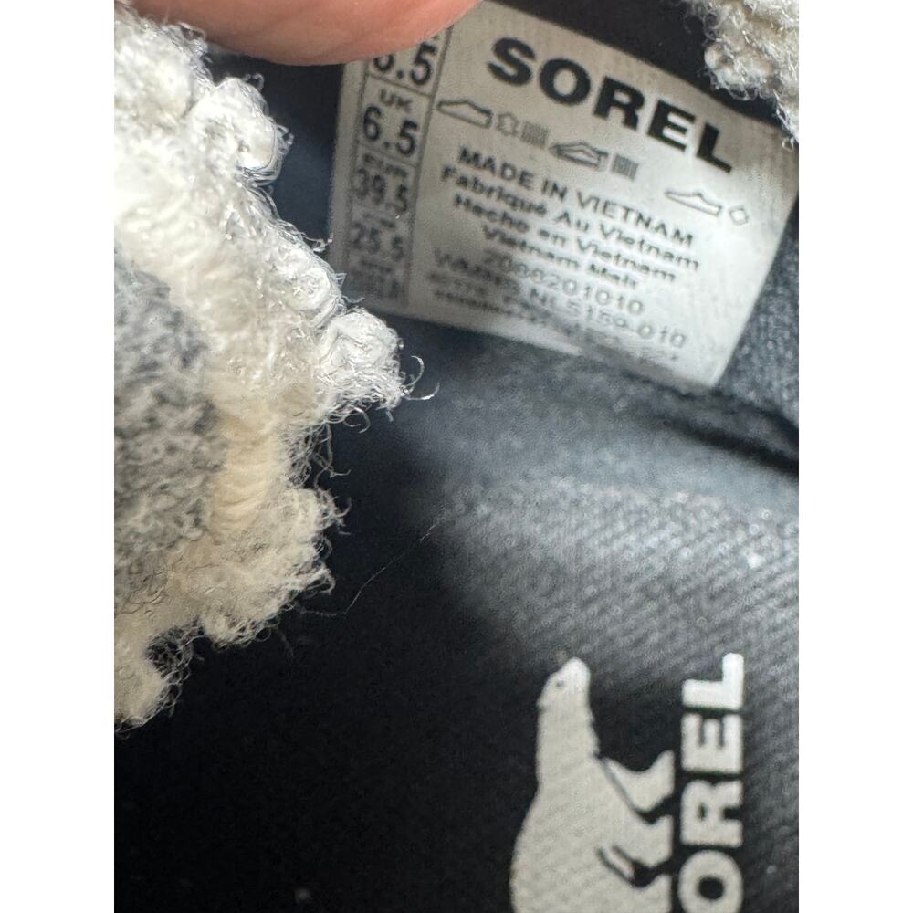 Sorel Out 'N About IV Mid Sneakers Womens 8.5 Black/Sea Salt Waterproof Mid Top - Picture 14 of 15